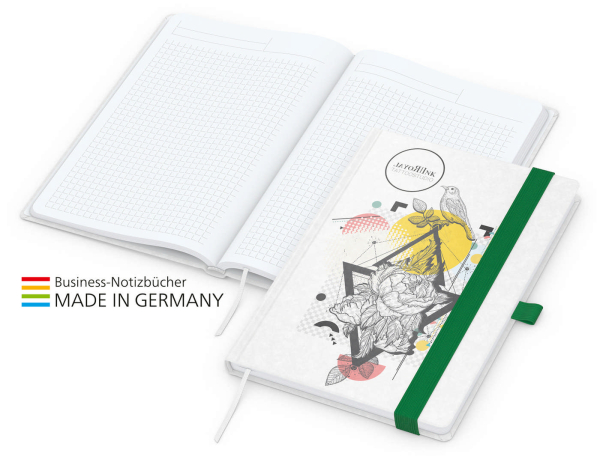 Match-Book White Bestseller A4 Natura individuell, grün