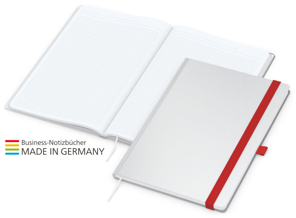 Match-Book White Bestseller A4 Cover-Star gloss-individuell, rot