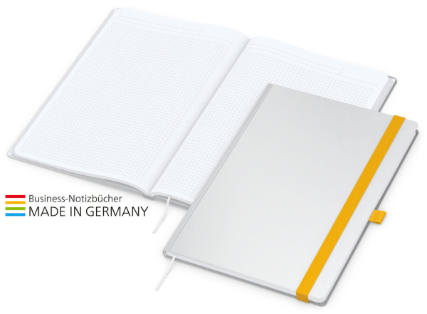 Match-Book White Bestseller A4 Cover-Star gloss-individuell, gelb