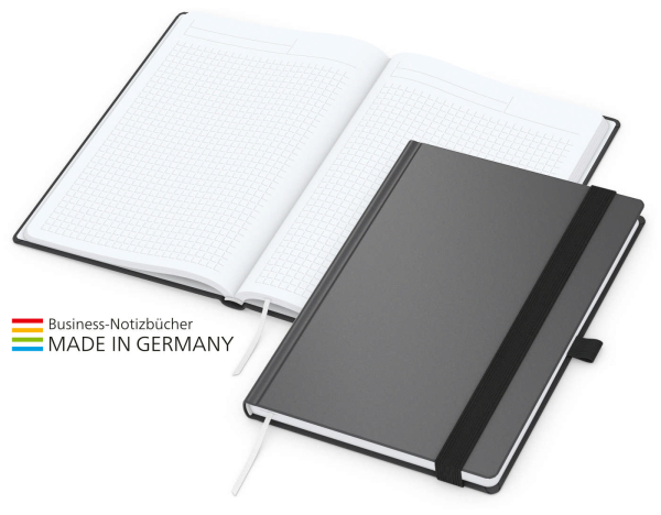 Vision-Book White Bestseller A5, anthrazit inkl. Silberprägung