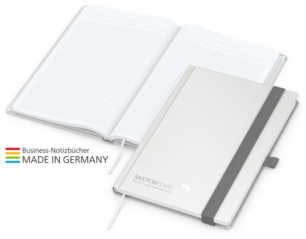 Vision-Book White Bestseller A5, weiß inkl. Silberprägung