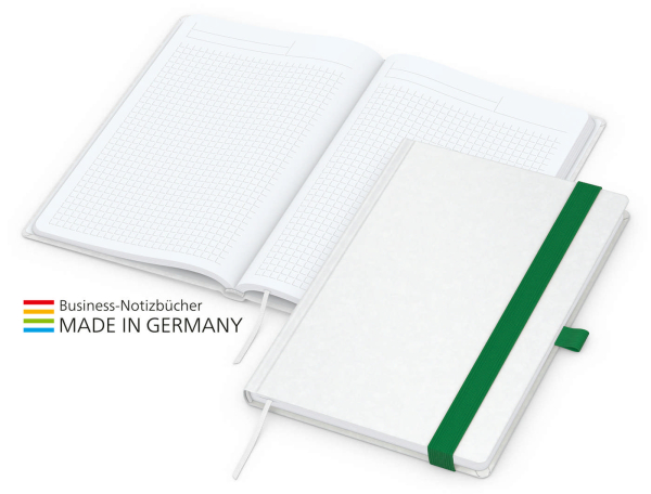 Match-Book White Bestseller A5 Natura individuell, grün
