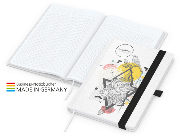 Match-Book White Bestseller A5 Natura individuell, schwarz