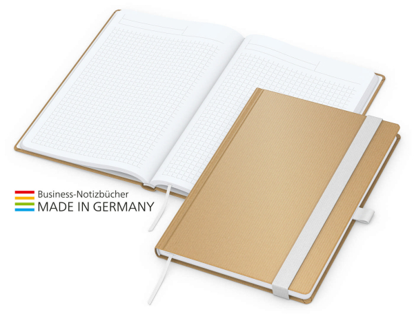 Match-Book White Bestseller A5 Natura braun-individuell, weiß