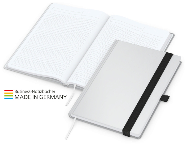 Match-Book White Bestseller A5 Cover-Star matt-individuell, schwarz