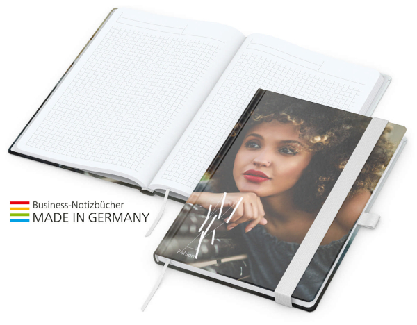 Match-Book White Bestseller A5 Cover-Star matt-individuell, weiß