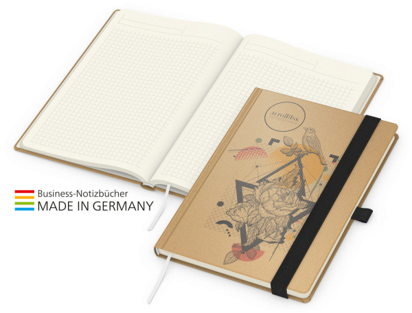 Match-Book Creme Bestseller A4 Natura braun-individuell, schwarz