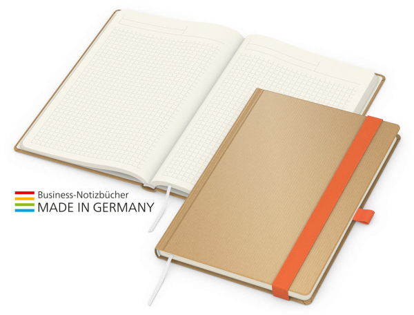 Match-Book Creme Bestseller A4 Natura braun-individuell, orange