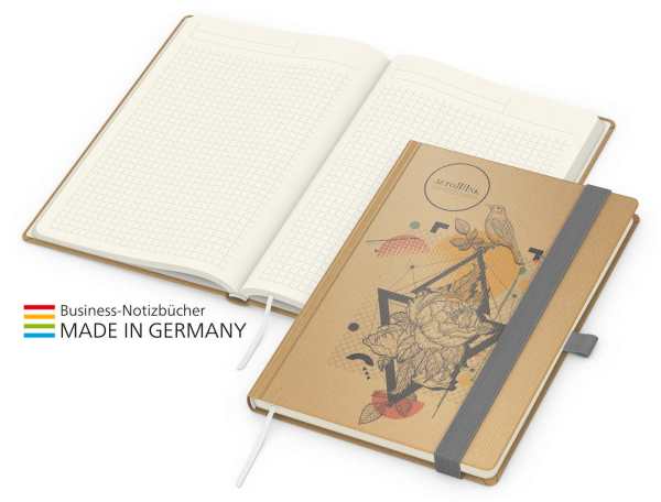 Match-Book Creme Bestseller Natura braun-individuell  A5, silbergrau