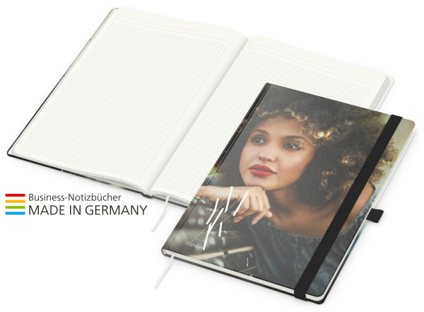 Match-Book green+blue A4 Natura Recycling, schwarz