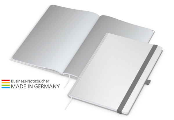In-Book Round Bestseller A4, gloss-individuell, silbergrau