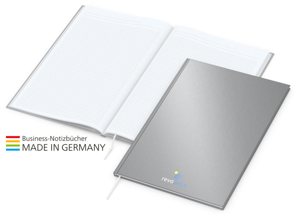 Memo-Book x.press A4, matt-silber