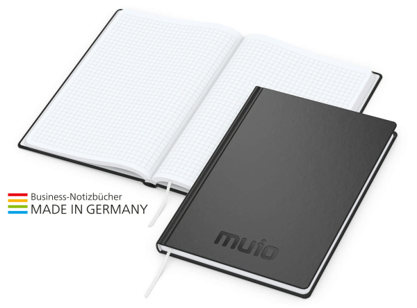 Easy-Book Basic Bestseller A5, schwarz inkl. Prägung schwarz-glänzend