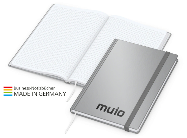 Easy-Book Comfort Bestseller A5, silber inkl. Prägung schwarz-glänzend
