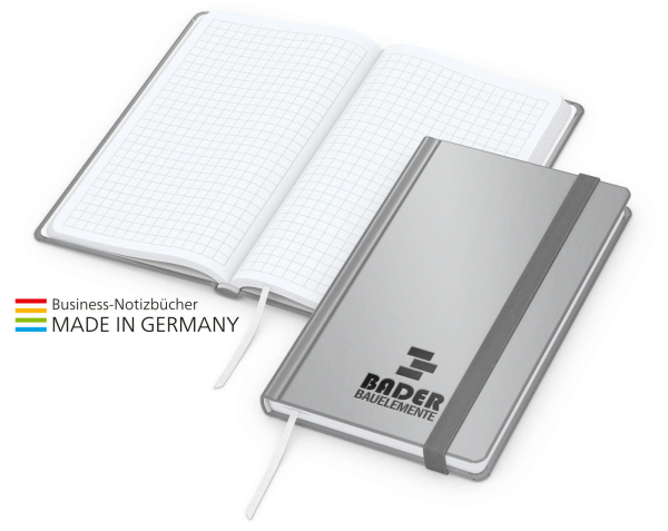 Easy-Book Comfort Bestseller Pocket, silber inkl. Prägung schwarz-glänzend