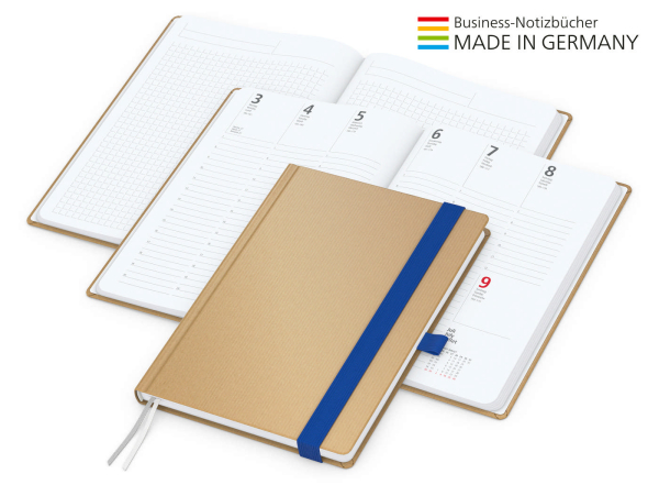 Match-Hybrid White Bestseller A4, Natura braun-individuell, mittelblau