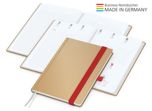 Match-Hybrid White Bestseller A4, Natura braun-individuell, rot