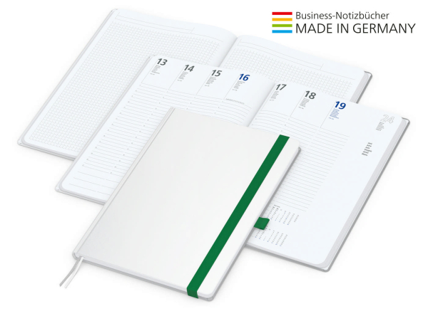 Match-Hybrid White Bestseller A4, Cover-Star gloss-individuell, grün