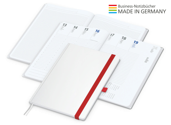 Match-Hybrid White Bestseller A4, Cover-Star gloss-individuell, rot