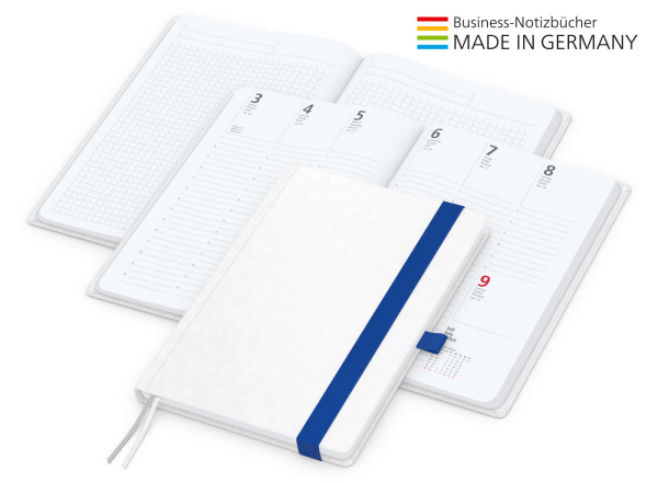 Match-Hybrid White Bestseller A5, Natura individuell, mittelblau