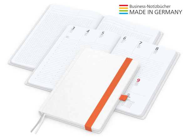 Match-Hybrid White Bestseller A5, Natura individuell, orange