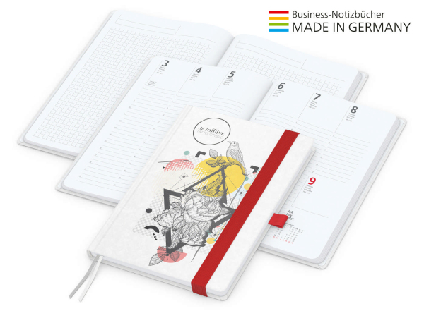 Match-Hybrid White Bestseller A5, Natura individuell, rot