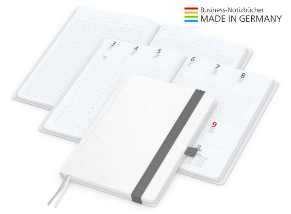 Match-Hybrid White Bestseller A5, Natura individuell, silbergrau