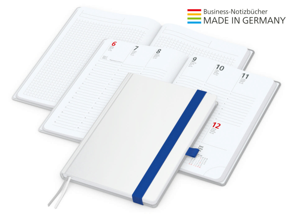 Match-Hybrid White Bestseller A5, Cover-Star gloss-individuell, mittelblau