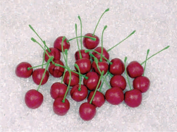 Cherries with stem, 24 pcs. in set