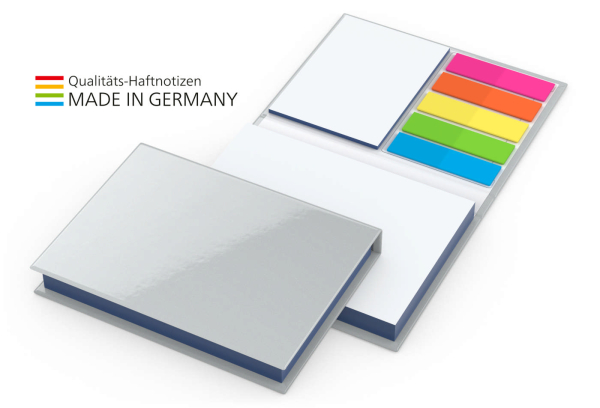 Prag White Bestseller Bookcover gloss-individuell, Farbschnitt blau