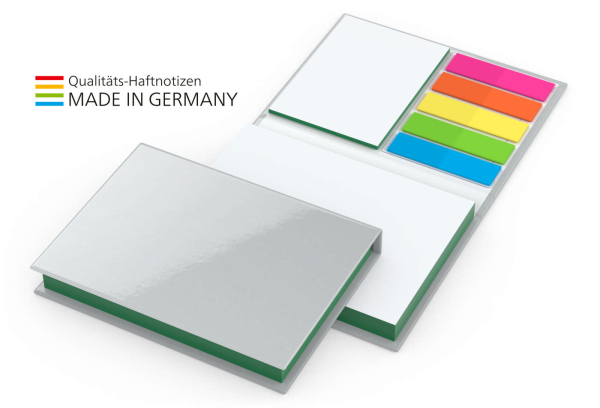 Prag White Bestseller Bookcover matt-individuell, Farbschnitt grün