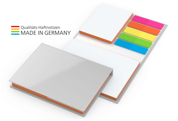 Budapest White Bestseller Bookcover gloss-individuell, Farbschnitt orange