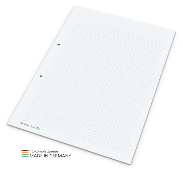 Schreibblock Bestseller A4, 25 Blatt mit 2-fach Abheftlochung