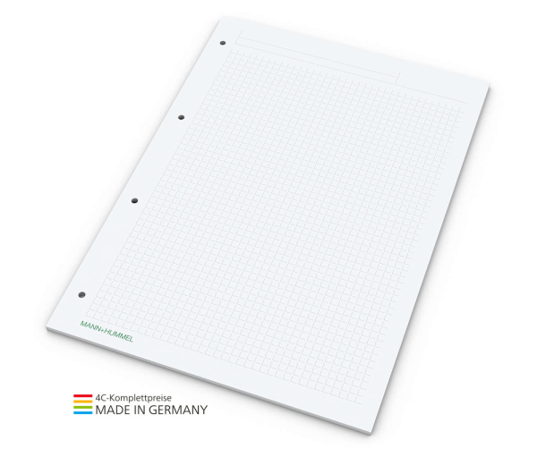 Schreibblock Bestseller A4, 50 Blatt mit 4-fach Abheftlochung