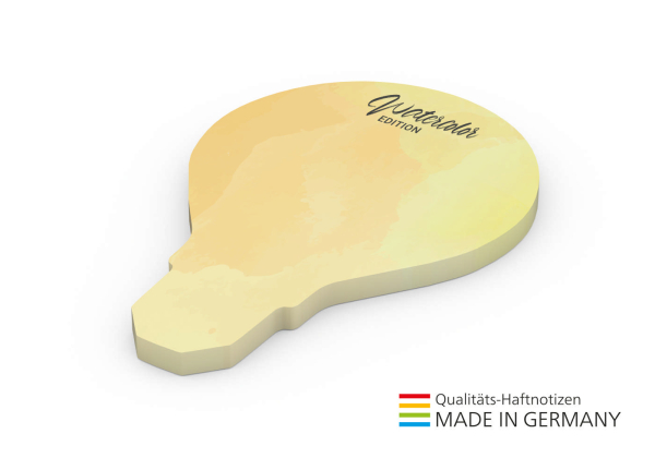 Form aus 100 x 72, 50 Blatt, Glühbirne
