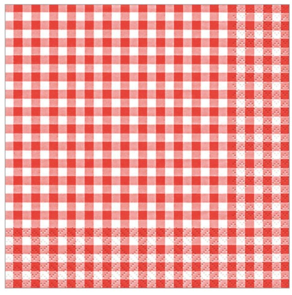 Servietten "Karo red", 33 x 33 cm