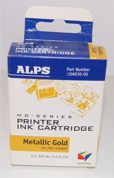 Alps Printer Ink Cartridge, metallic gold