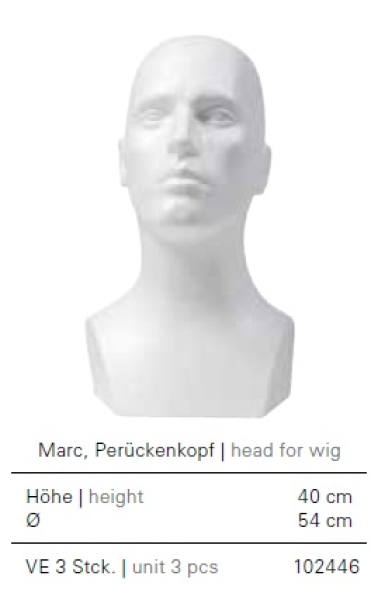 Styrofoam "Marcel" Head White