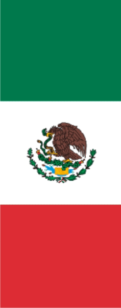 Mexiko Banner-Leihfahne 150 x 400 cm