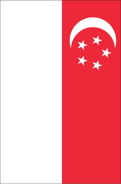 Singapur Banner-Leihfahne 150 x 400 cm