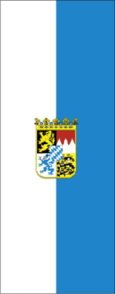 Bayern mit Wappen Banner-Leihfahne 150 x 400 cm
