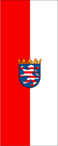 Hesse with coat of arms Banner rental flag 150 x 400 cm