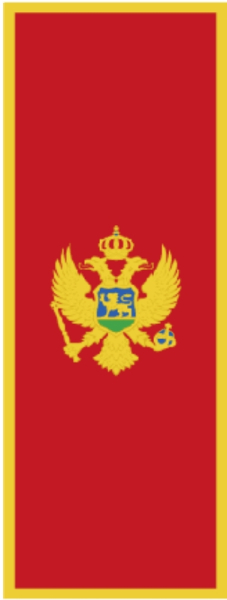 Montenegro Banner-Leihfahne 150 x 400 cm