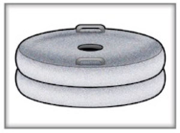 Doppel-Betonsockel 150 kg, 45/60 mm