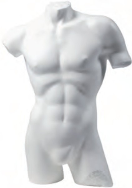 Herren-Torso,  antik hautfarben