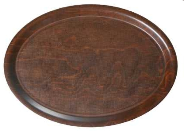 Holz Tabletts, Oval, 23x16 cm