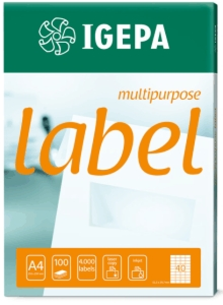 Etiketten, 38,1 x 21,2 mm, Inkjet, Farblaser, Laser s/w, Kopierer, DIN A4