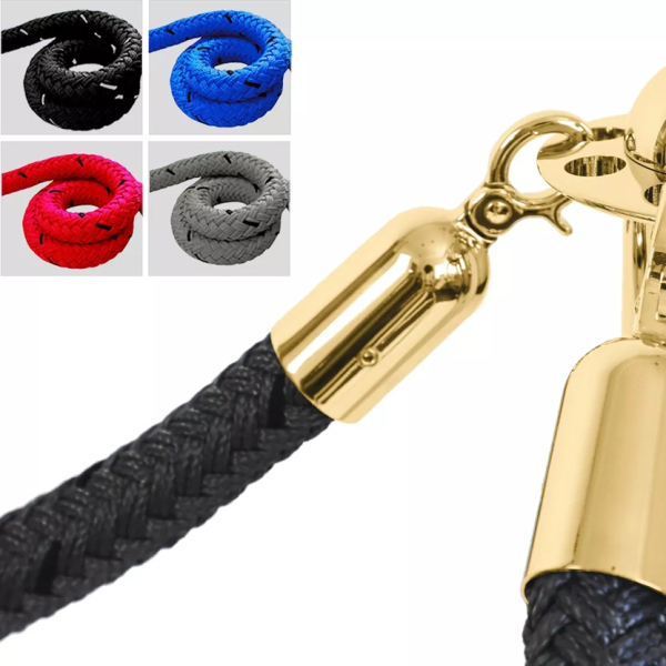 Leitpfosten-Seil grau, 2 m, gold