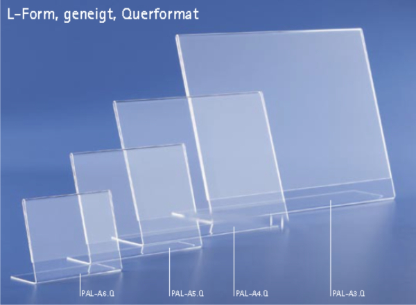Acryl Einzelblatthalter, PAL-A3q, klar, 420x297 mm