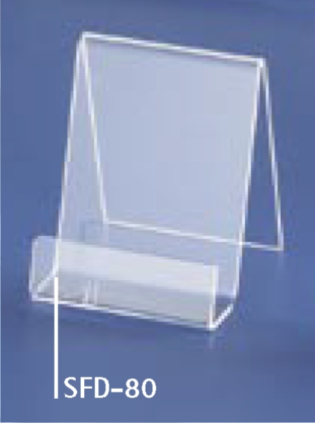 Stellschilder, SFD-80, klar, 60x80x25 mm